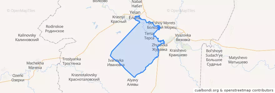 Mapa de ubicacion de Терсинское сельское поселение.