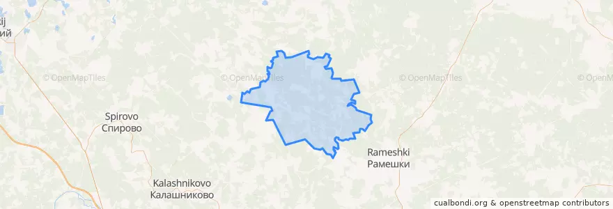 Mapa de ubicacion de Толмачевское сельское поселение.