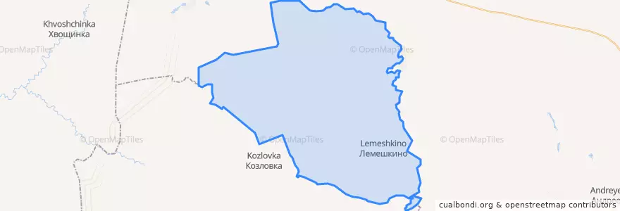 Mapa de ubicacion de Лемешкинское сельское поселение.