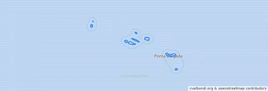 Mapa de ubicacion de Açores.