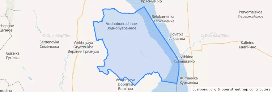 Mapa de ubicacion de Воднобуерачное сельское поселение.