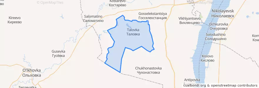 Mapa de ubicacion de Таловское сельское поселение.