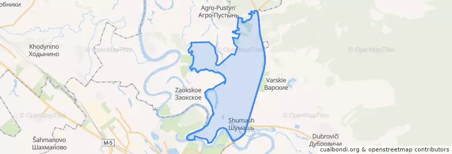 Mapa de ubicacion de Полянское сельское поселение.