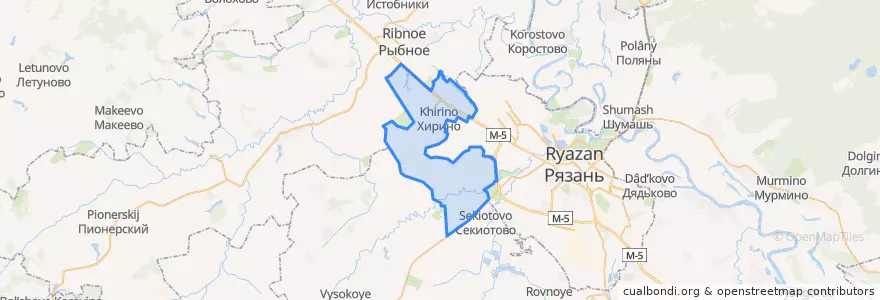 Mapa de ubicacion de Тюшевское сельское поселение.
