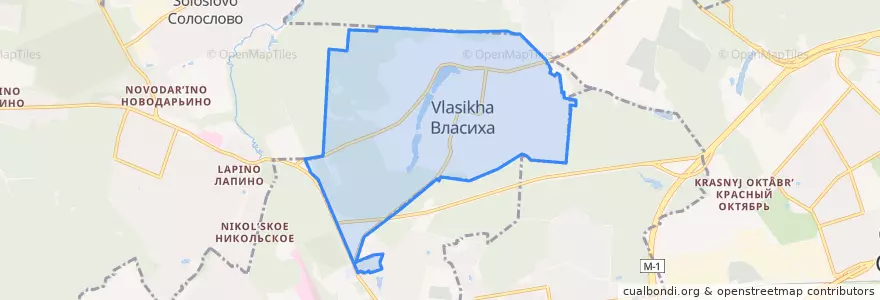 Mapa de ubicacion de городской округ Власиха.