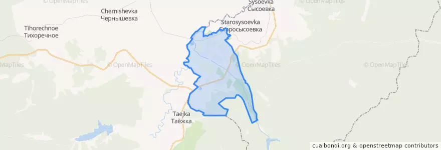 Mapa de ubicacion de Арсеньевский городской округ.