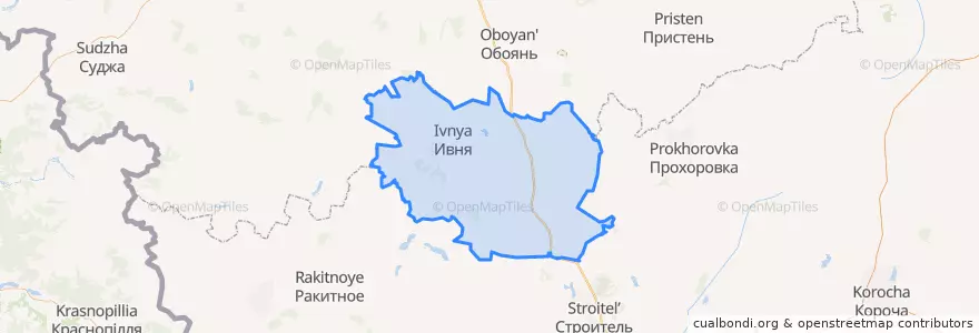 Mapa de ubicacion de Ивнянский район.