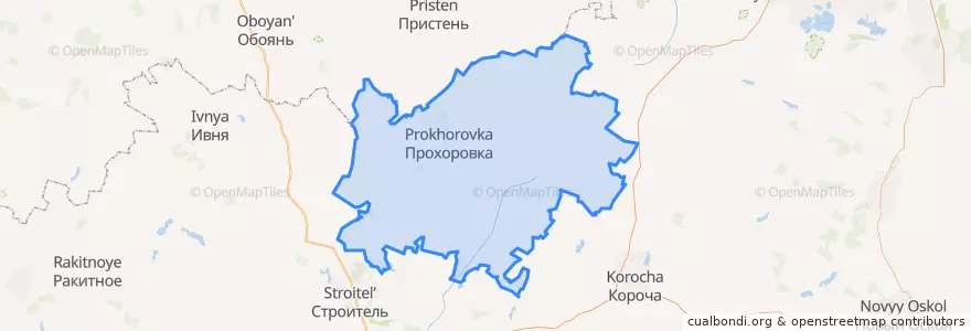 Mapa de ubicacion de Прохоровский район.