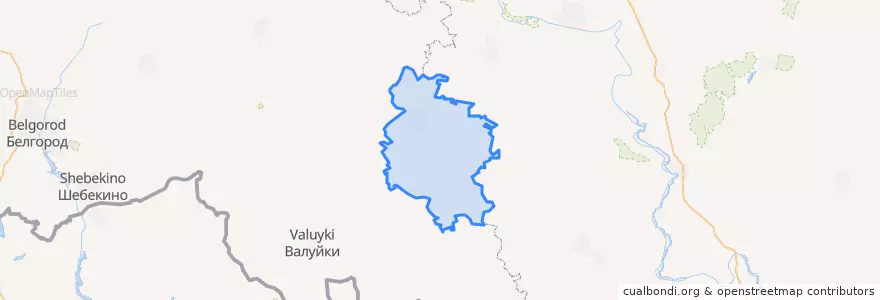 Mapa de ubicacion de Алексеевский городской округ.