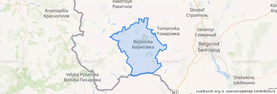Mapa de ubicacion de Борисовский район.