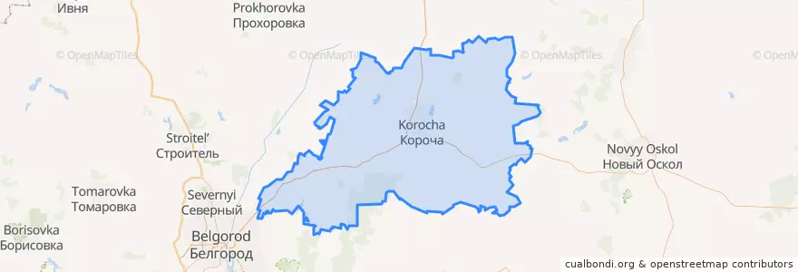 Mapa de ubicacion de Корочанский район.