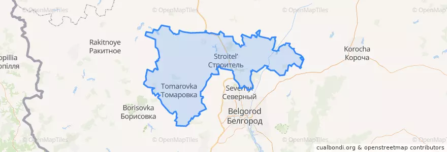 Mapa de ubicacion de Яковлевский городской округ.