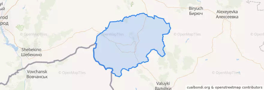 Mapa de ubicacion de Волоконовский район.