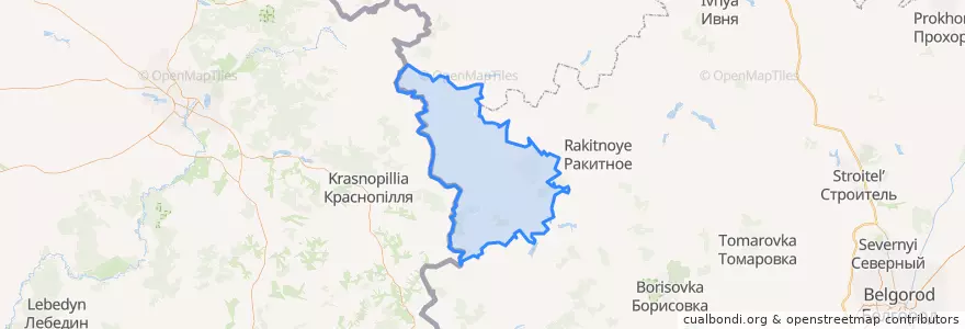 Mapa de ubicacion de Краснояружский район.