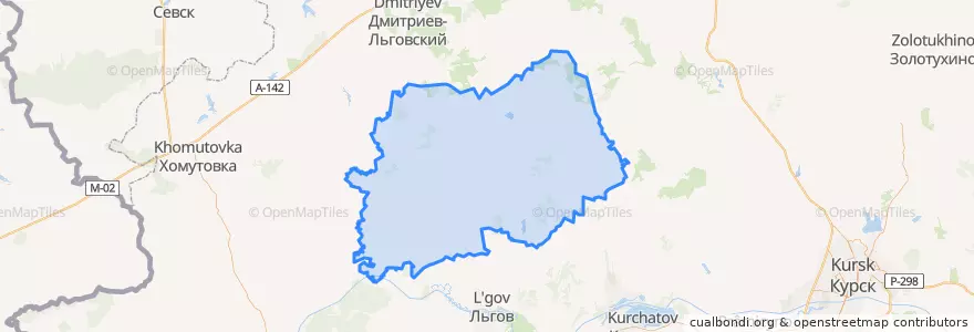 Mapa de ubicacion de Конышёвский район.