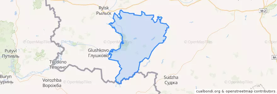 Mapa de ubicacion de Кореневский район.
