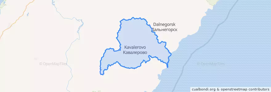 Mapa de ubicacion de Кавалеровский район.