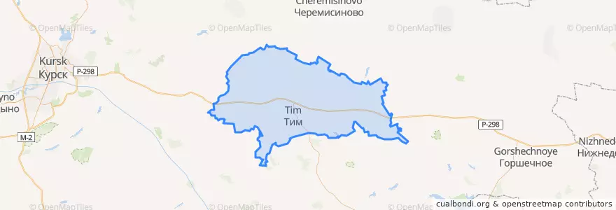 Mapa de ubicacion de Тимский район.