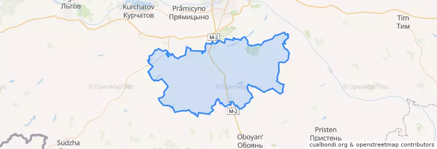 Mapa de ubicacion de Медвенский район.