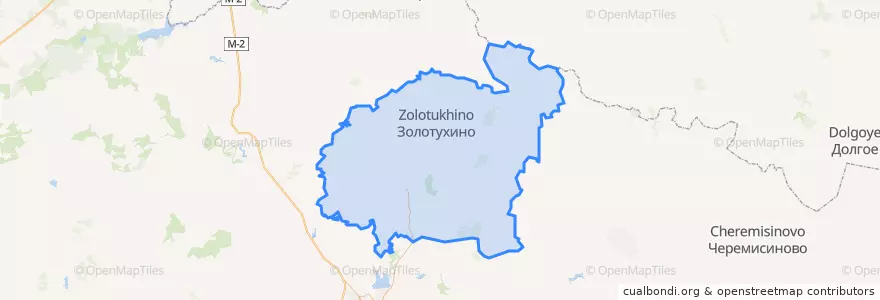 Mapa de ubicacion de Золотухинский район.