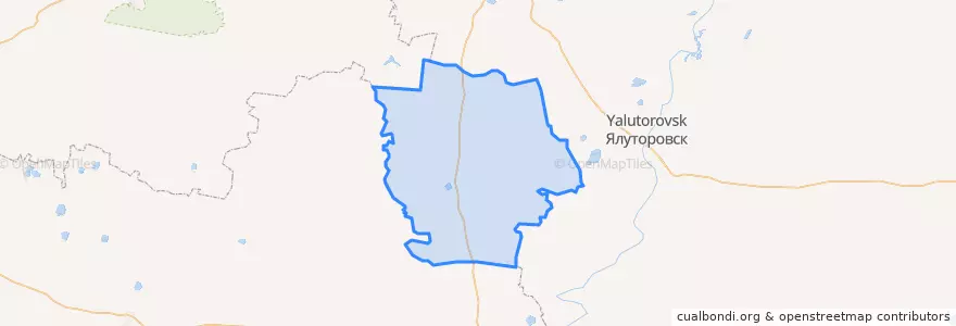 Mapa de ubicacion de Исетский район.