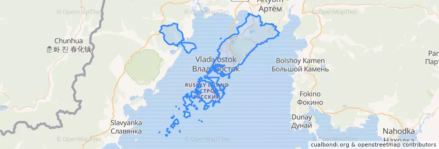 Mapa de ubicacion de Владивостокский городской округ.