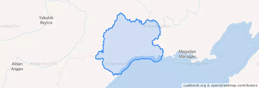 Mapa de ubicacion de Охотский район.