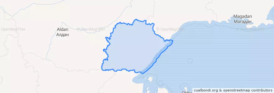 Mapa de ubicacion de Ayano-Maysky Rayon.