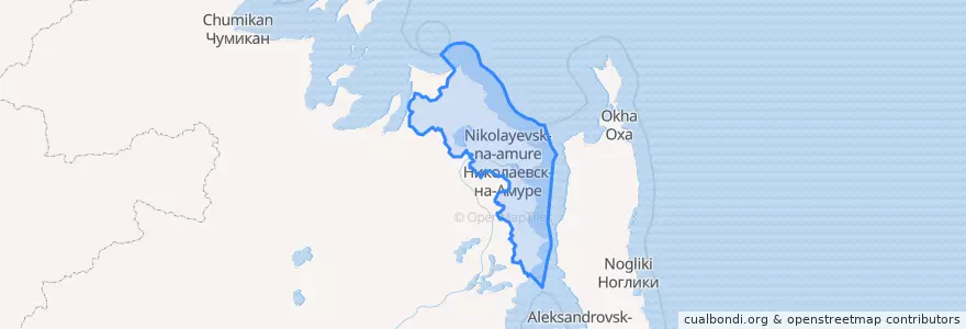 Mapa de ubicacion de Nikolayevsky District.