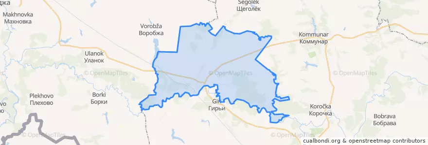 Mapa de ubicacion de Беличанский сельсовет.