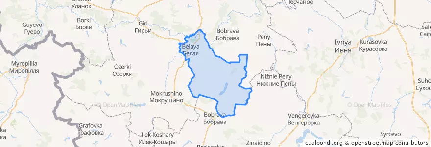 Mapa de ubicacion de Беловский сельсовет.