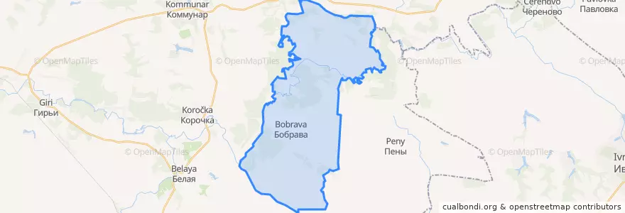 Mapa de ubicacion de Бобравский сельсовет.