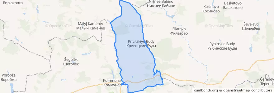 Mapa de ubicacion de Долгобудский сельсовет.