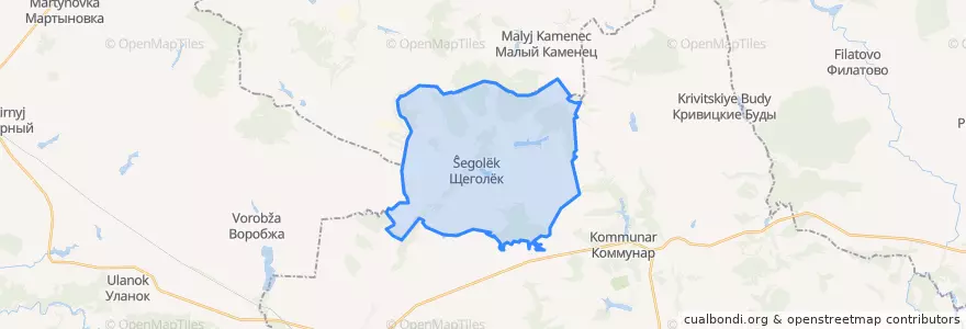 Mapa de ubicacion de Щеголянский сельсовет.