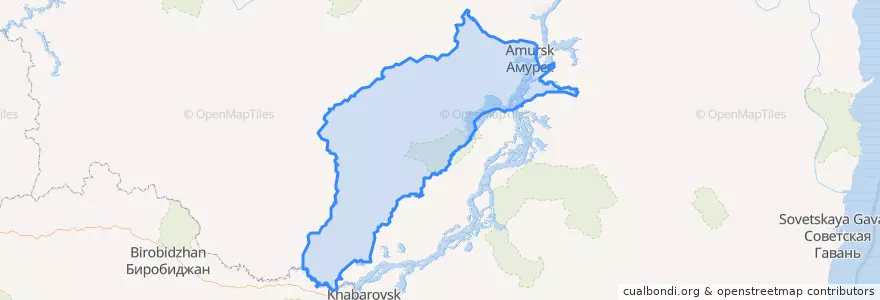 Mapa de ubicacion de アムールスク地区.