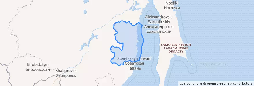 Mapa de ubicacion de Ванинский район.