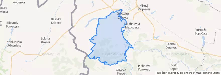 Mapa de ubicacion de Гончаровский сельсовет.