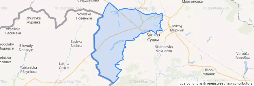 Mapa de ubicacion de Заолешенский сельсовет.