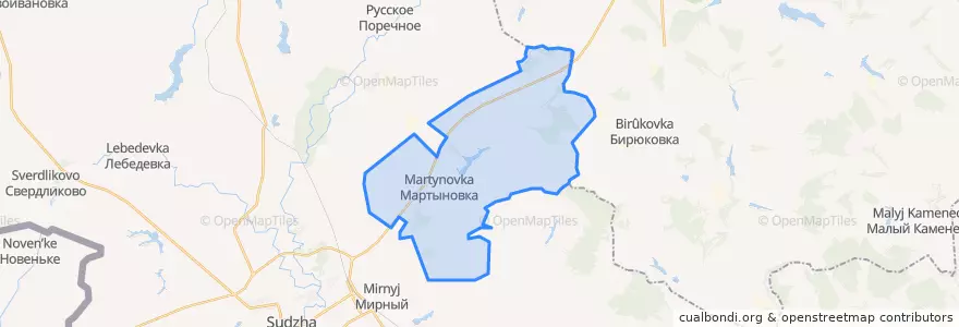 Mapa de ubicacion de Мартыновский сельсовет.