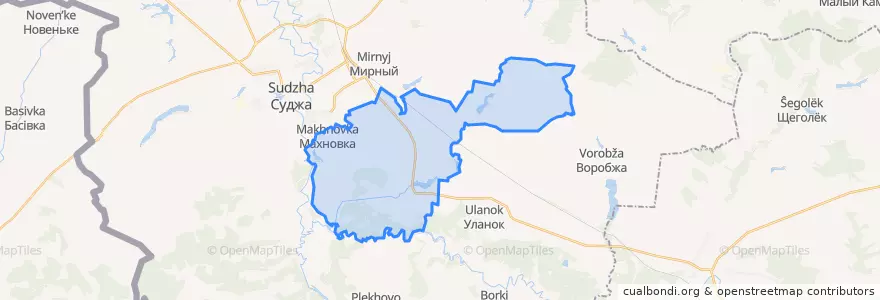 Mapa de ubicacion de Махновский сельсовет.