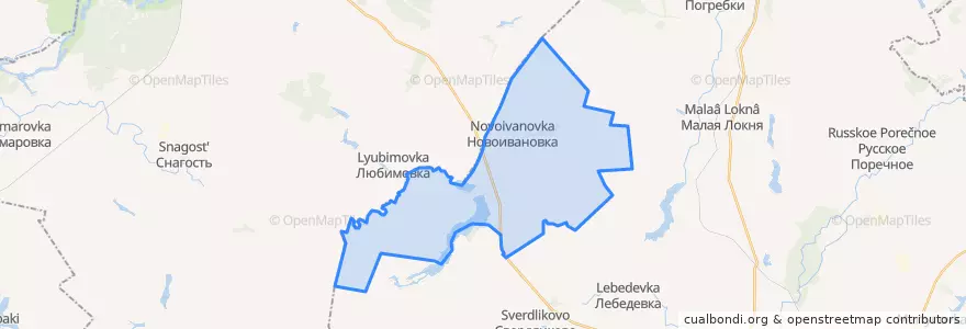 Mapa de ubicacion de Новоивановский сельсовет.