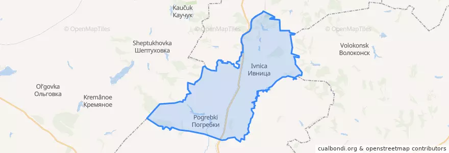 Mapa de ubicacion de Погребской сельсовет.