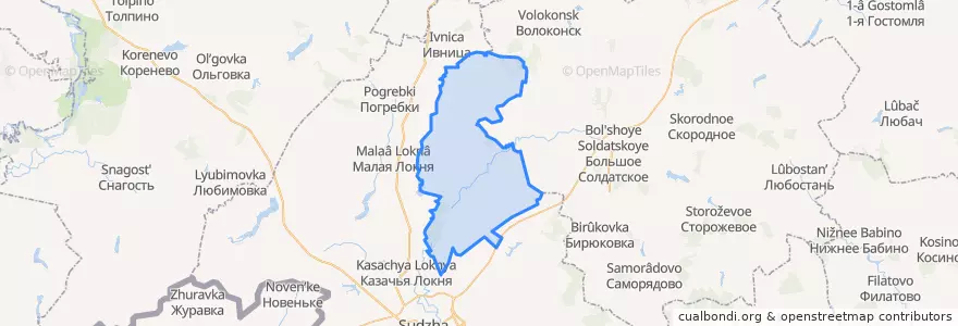 Mapa de ubicacion de Пореченский сельсовет.