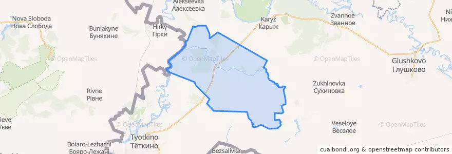 Mapa de ubicacion de Коровяковский сельсовет.