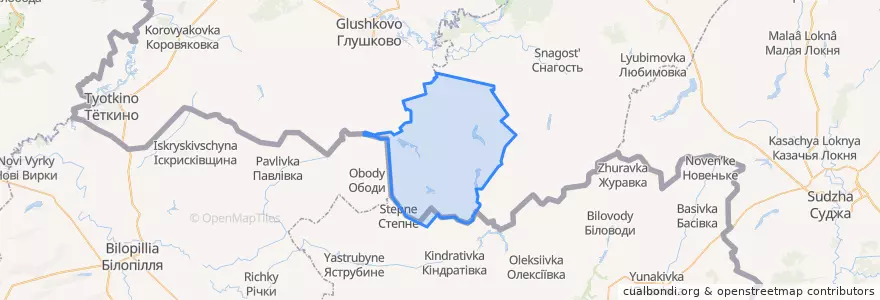 Mapa de ubicacion de Кульбакинский сельсовет.