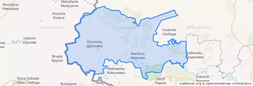 Mapa de ubicacion de Марковский сельсовет.