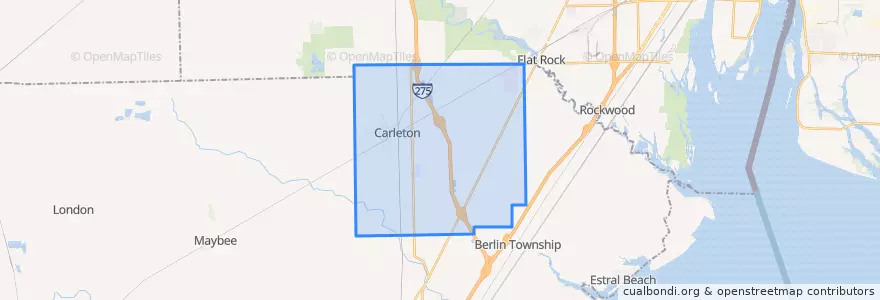 Mapa de ubicacion de Ash Township.