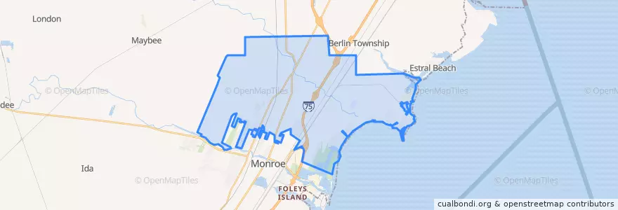 Mapa de ubicacion de Frenchtown Township.