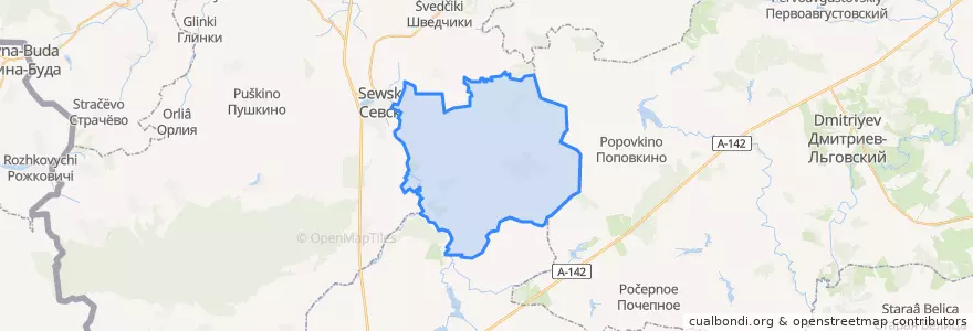 Mapa de ubicacion de Доброводское сельское поселение.