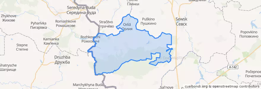 Mapa de ubicacion de Подлесно-Новосельское сельское поселение.
